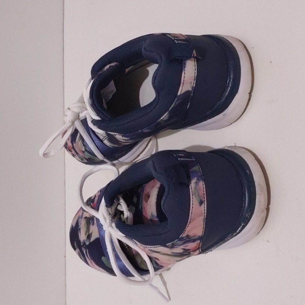 ShoeDazzle blue and pink floral shoe sneaker size 6.5 women flowers - Picture 6 of 11